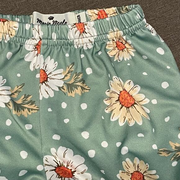 Marie Nicole Sage Green and Floral Bloomers Toddler Girl 18-24M - Picture 3 of 7